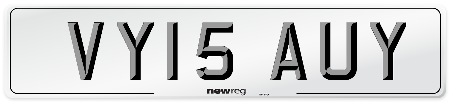 VY15 AUY Number Plate from New Reg